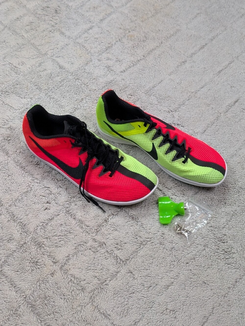 Nike Zoom Rival Distance Track Run Spikes Red Volt Jasari Mens 10.5 DC8725-601